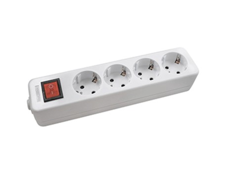 BASE 4 TOMAS 16A CON INTERRUPTOR