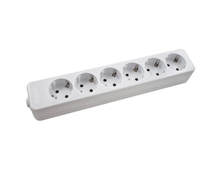 BASE 6 TOMAS LINEAL C/T/T 10-16A HEPOLUZ 09086
