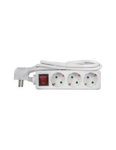 BASE 3 TOMAS CON CABLE 3X1.5MM² 5 METROS