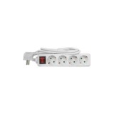 BASE 4 TOMAS CABLE 3X1.5MM² INTERRUPTOR 3M
