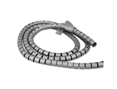 ORGANIZADOR CABLES CLIP 15MM GRIS 2.5M HEPOLUZ