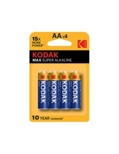 PILAS ALCALINAS KODAK LR6 AA 1.5V PACK 4 UNDS
