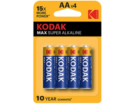 PILAS ALCALINAS KODAK LR6 AA 1.5V PACK 4 UNDS