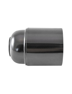 PORTALÁMPARAS LISO E27 NEGRO HEPOLUZ REF 03416
