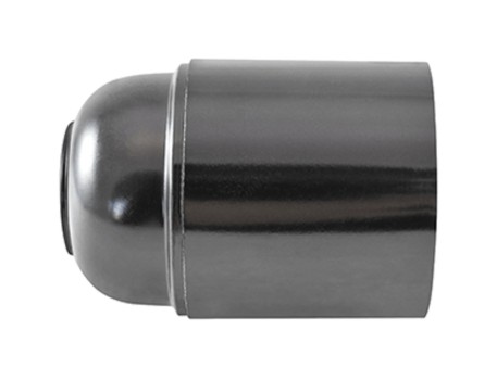 PORTALÁMPARAS LISO E27 NEGRO HEPOLUZ REF 03416
