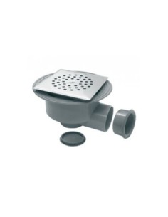 CALDERETA SIFÓNICA REJILLA INOX 100X100 SALIDA 40/50