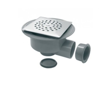 CALDERETA SIFÓNICA REJILLA INOX 100X100 SALIDA 40/50
