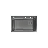 FREGADERO 1 SENO SOBRE ENCIMERA 75X45CM ACERO INOX