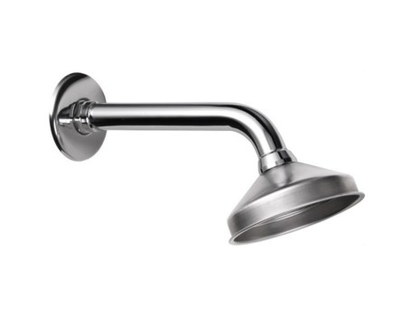 ROCIADOR DUCHA INOX 90MM CON BRAZO 160MM