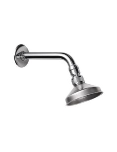 ROCIADOR DUCHA INOX 90MM ROTULA BRAZO 160MM