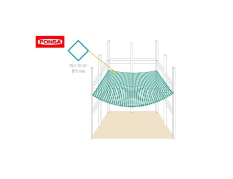 RED SEGURIDAD ANTICAÍDA TIPO V 5X10M ECONET