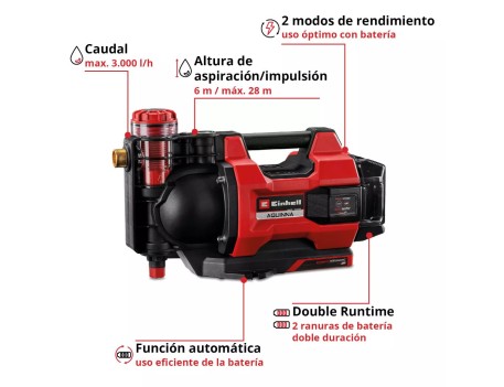 BOMBA AUTOMÁTICA EINHELL AQUINNA 18/30 CON LED
