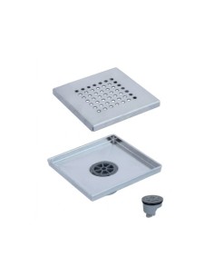 SUMIDERO SIFÓNICO INOX CUADRADO 150X150X54MM