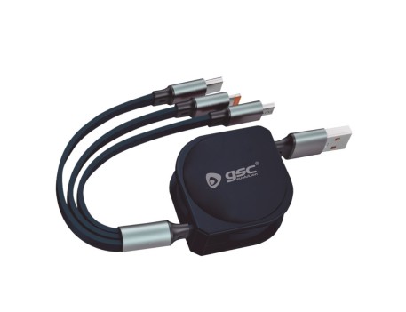CABLE CARGADOR RETRÁCTIL 3 EN 1 USB UNIVERSAL