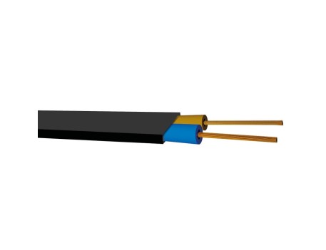 MANGUERA ELÉCTRICA PLANA 2X1MM NEGRA 100M