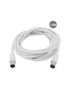 CABLE COAXIAL TV 3C2V MACHO-HEMBRA BLANCO 1.5M