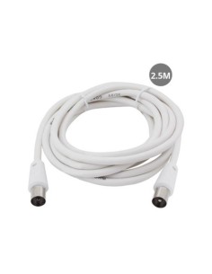 CABLE COAXIAL TV 3C2V MACHO-HEMBRA BLANCO 2.5M