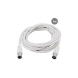 CABLE COAXIAL TV 3C2V MACHO-HEMBRA BLANCO 5M