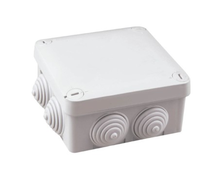 CAJA CONEXIÓN CUADRADA 105X105X40MM IP55 GRIS