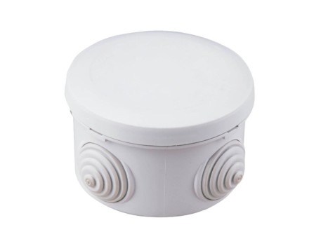 CAJA CONEXIÓN REDONDA 80X40MM IP55 GRIS
