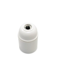PORTALÁMPARAS BAQUELITA E27 BLANCO LISO