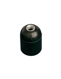 PORTALÁMPARAS BAQUELITA E27 NEGRO LISO