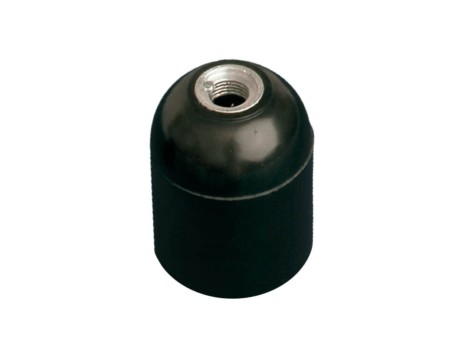 PORTALÁMPARAS BAQUELITA E27 NEGRO LISO