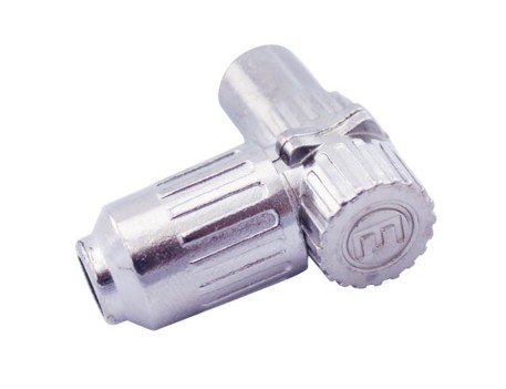 CONECTOR TV HEMBRA ACODADO METÁLICO GARSACO