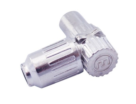 CONECTOR TV MACHO ACODADO METÁLICO GARSACO