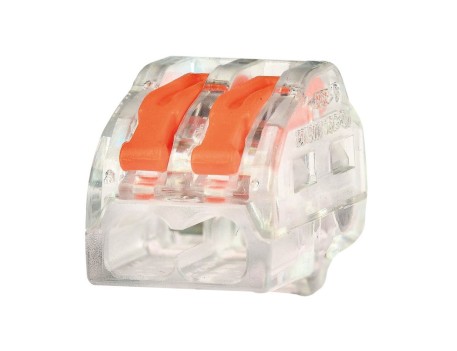 CONECTORES EMPALME 2 TOMAS 0.75-2.5MM² BOLSA 5UD