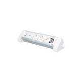 BASE MÚLTIPLE SOBREMESA 3 TOMAS USB-A USB-C BLANCA