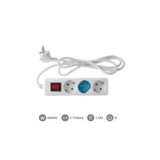 BASE MÚLTIPLE 3 TOMAS CON INTERRUPTOR 1,5M BLANCA