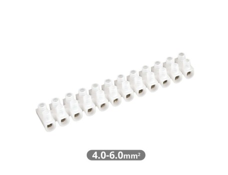 PACK 10 REGLETAS CONEXIÓN 6MM² BLANCA GARSACO