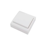 INTERRUPTOR SUPERFICIE 80X80MM BLANCO 10A 250V