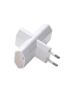 LADRÓN TRIPLE ALARGADOR ESPIGA 4MM BLANCO