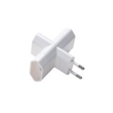 LADRÓN TRIPLE ALARGADOR ESPIGA 4MM BLANCO