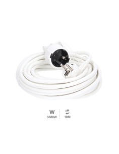 PROLONGADOR ELÉCTRICO SUCKO 3X1.5MM 10M BLANCO
