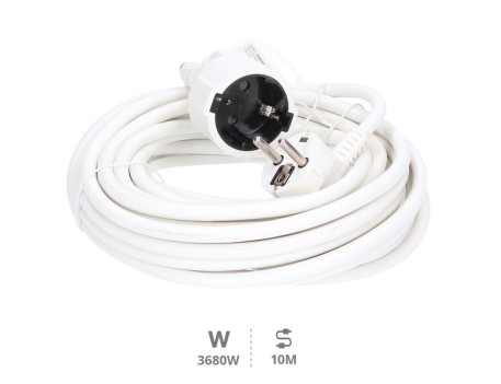 PROLONGADOR ELÉCTRICO SUCKO 3X1.5MM 10M BLANCO