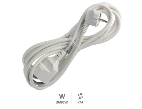 PROLONGADOR ELÉCTRICO SUCKO 3X1.5MM 2M BLANCO