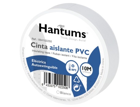 CINTA AISLANTE ELÉCTRICA PVC 10M BLANCA GARSACO