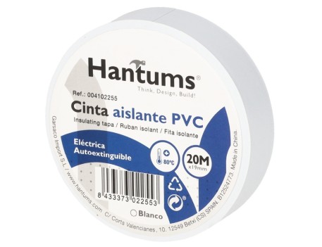CINTA AISLANTE ELÉCTRICA PVC 20M BLANCA GARSACO