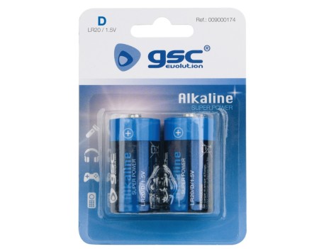 PILA ALCALINA GSC EVOLUTION LR20 (D) BLISTER 2UD