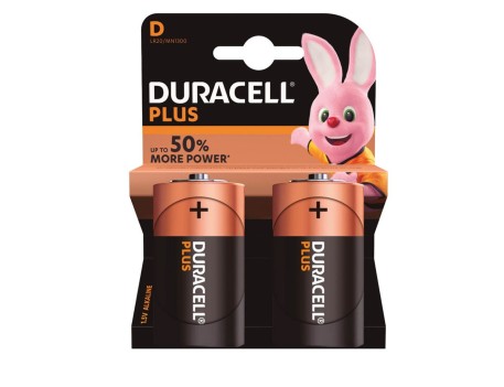 PILA ALCALINA DURACELL PLUS LR20 (D) BLISTER 2UD