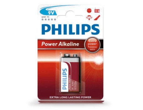 PILA ALCALINA PHILIPS 9V BLISTER 1 UNIDAD