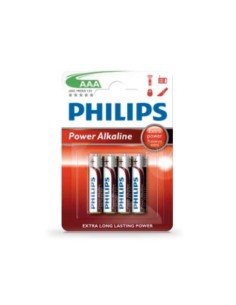 PILA ALCALINA PHILIPS LR03 AAA BLISTER 4 UNIDADES