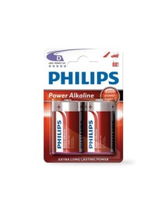 PILA ALCALINA PHILIPS LR20 TIPO D BLISTER 2 UNIDADES