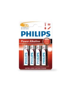 PILA ALCALINA PHILIPS LR6 (AA) BLISTER 4 UD