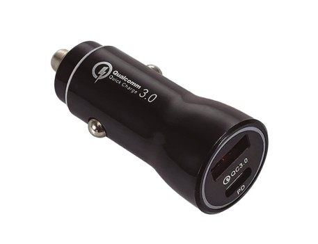 CARGADOR COCHE USB TIPO C + A QUICK CHARGE 3.0