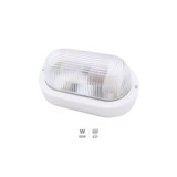 APLIQUE OVALADO PLÁSTICO LISO E27 60W BLANCO