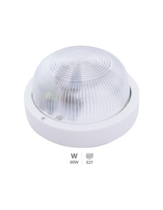 APLIQUE REDONDO PLÁSTICO LISO E27 60W BLANCO